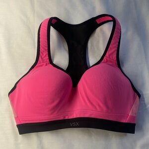 VSX Hot Pink and Black Racerback High-Impact Sports Bra